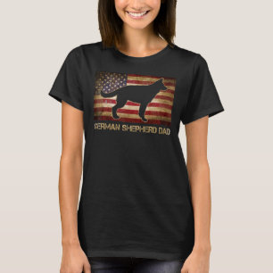 T-shirt Berger allemand papa drapeau américain Vintage Pat