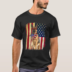 T-shirt Berger allemand patriotique Drapeau américain Chie