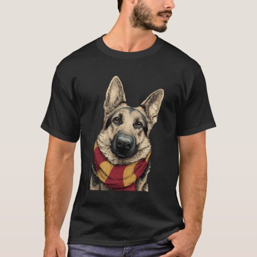 T-shirt Berger allemand portant une écusson (Devant)