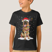 T-shirt Berger allemand sapin de Noël Pyjama clair Chien X (Devant)