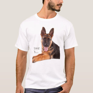 T-shirt Berger allemand Shepard Chien Maman Papa Aimer Ani