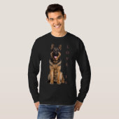 T-shirt Berger allemand Shepard Chien Maman Papa Aimer Ani (Devant entier)