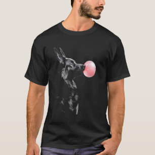 T-shirt Berger Allemand soufflant du chewing-gum