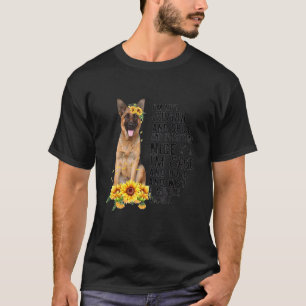 T-shirt Berger allemand Sunflower Chien maman maman maman
