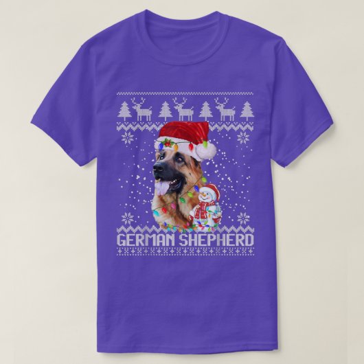 T-shirt berger allemand vilains pulls de Noël (Design devant)