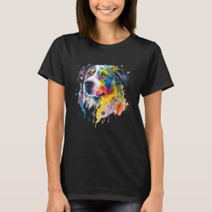 T-shirt Berger Américain Miniature Colorée Pop Splash Ti