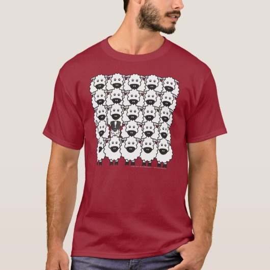 T-shirt Berger australien chez les moutons (Devant)