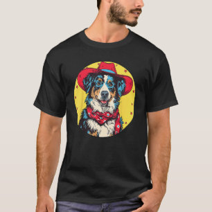 T-shirt Berger Australien Cow-boy Chien Drôle Far West
