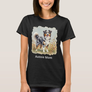 T-shirt Berger Australien Merle Queue Longue Mère Aussie