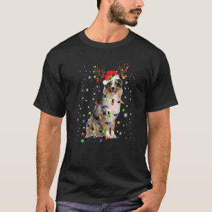 T-shirt Berger australien Reindeer de Noël Santa Hat P