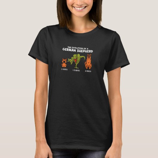 T-shirt Berger Évolution Berger Allemand Berger (Devant)