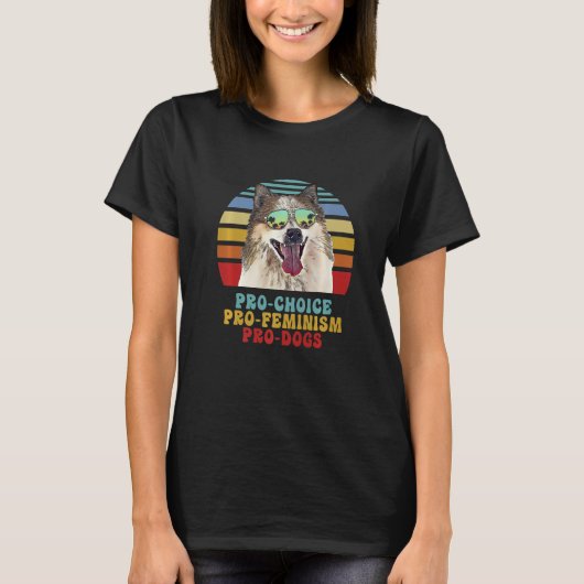 T-shirt Berger islandais Pro Choice Pro Feminism Pro Chien (Devant)