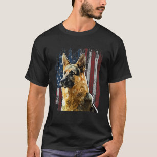 T-shirt Berger patriotique allemand Drapeau américain Don 