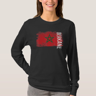 T-shirt Berkane Drapeau Maroc Pour Marocains Hommes Femmes