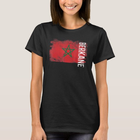 T-shirt Berkane Maroc Drapeau Pour Marocains Hommes Femmes (Devant)