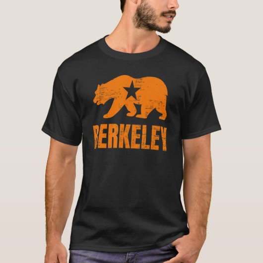 T-shirt Berkeley California Republic Bear Distressed Vinta (Devant)