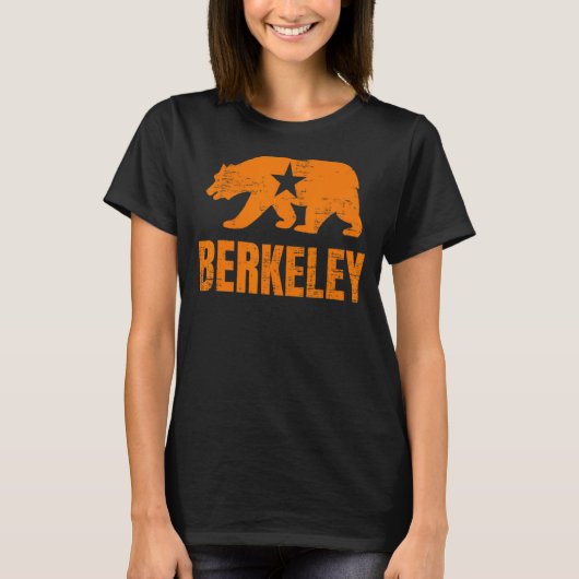 T-shirt Berkeley California Republic Bear Distressed Vinta (Devant)