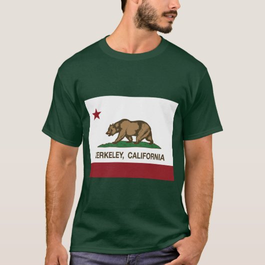 T-shirt Berkeley California Republic Flag (Devant)
