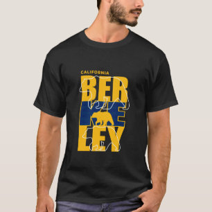 T-shirt Berkeley Ville Californie Ours Silhouettes Bloc Le