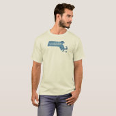 T-shirt Berkshires Massachusetts Wood Grain (Devant entier)