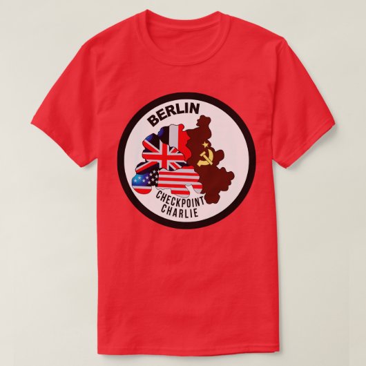 T-shirt Berlin Checkpoint Charlie Round Bright X (Design devant)