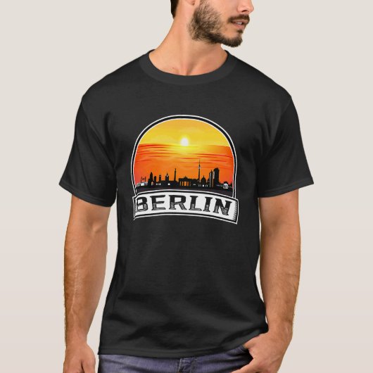 T-shirt Berlin Germany Sunset Skyline (Devant)
