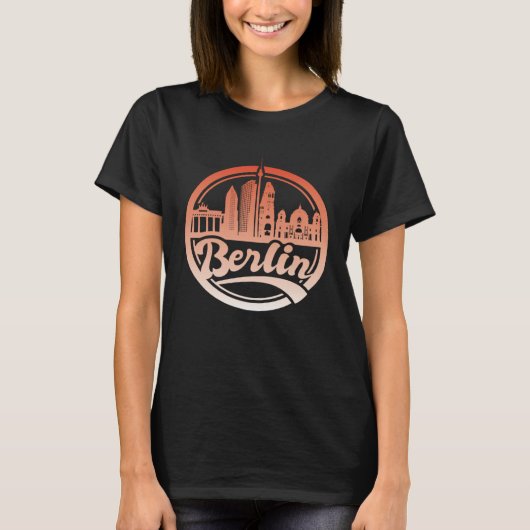 T-shirt Berlin Skyline Bear (Devant)
