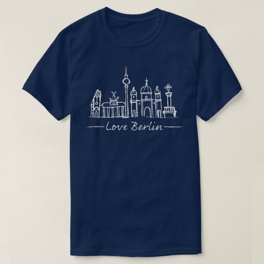 T-shirt Berlin Skyline Silhouette City Trip Allemagne (Design devant)