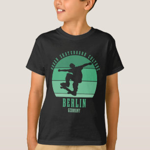 T-shirt Berlinois Allemagne Skateur Urne Skateboard 4