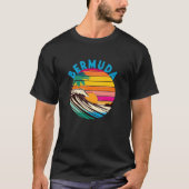 T-shirt Bermuda Retro 1980s Style Beach (Devant)