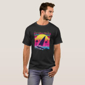 T-shirt Bermuda Retro 80s Style Souvenir Beach (Devant entier)
