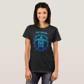 T-shirt Bermudes Blue Tribal Turtle (Devant entier)