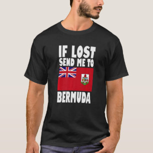 T-shirt Bermudes Drapeau Design Si perdu, envoyez-moi aux