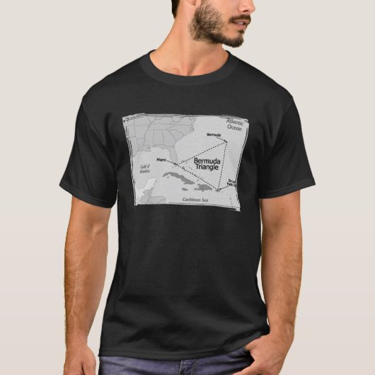 T-shirt Bermudes Triangle Emplacement Ocean Bermuda Triang (Devant)
