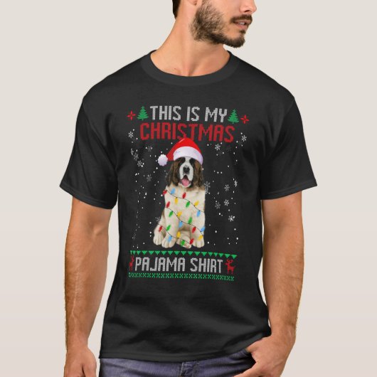 T-shirt Bernard Ugly Christmas Tree Lights Family Xmas Chi (Devant)
