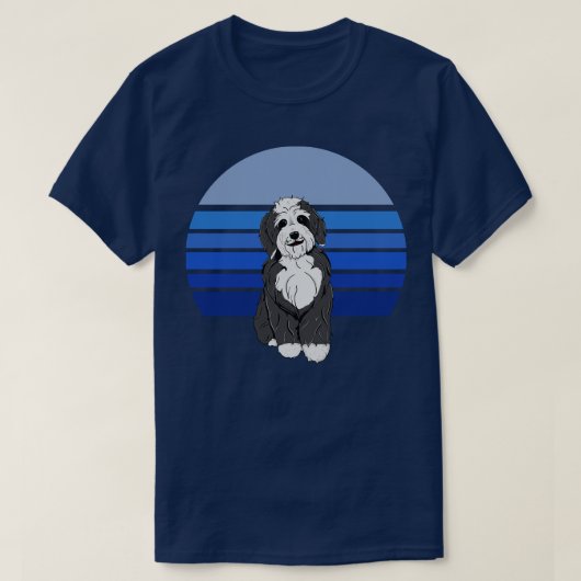 T-shirt Bernedle Retro Blue (Design devant)