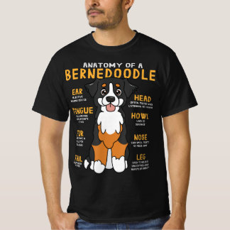 T-shirt Bernedoodle Anatomie Funny Chien Maman Papa Mignon