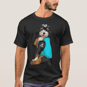 T-shirt Bernedoodle I Love Papa Tattoo Apparel, Chien Papa
