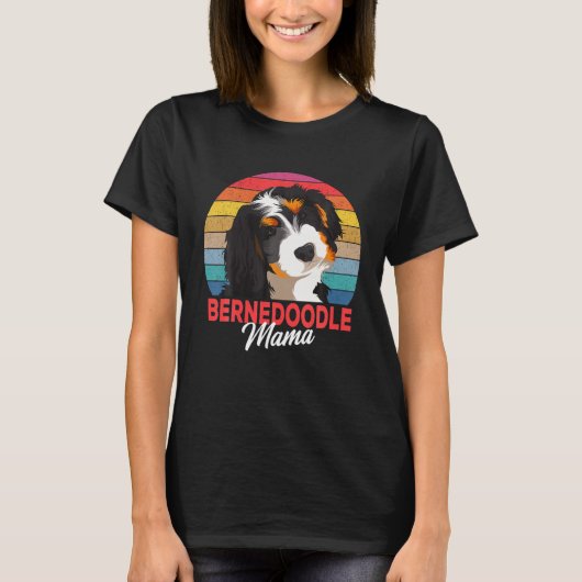 T-shirt Bernedoodle Mama Chien Maman Propriétaire Funny Fe (Devant)