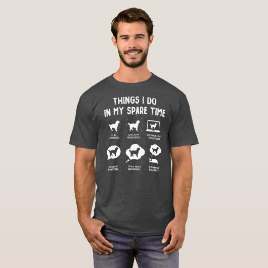 T-shirt Bernedoodle Things Do Spare Time Funny Dog (Devant entier)