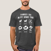 T-shirt Bernedoodle Things Do Spare Time Funny Dog (Devant)
