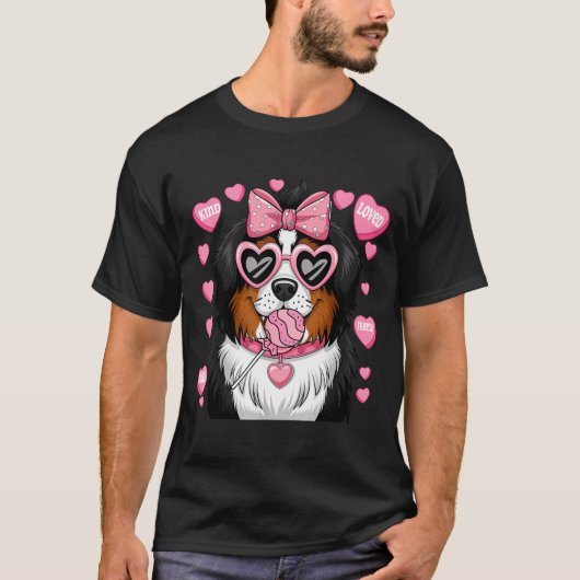 T-shirt Bernese Mountain Coquette Dog Pet Lover Owner  (Devant)