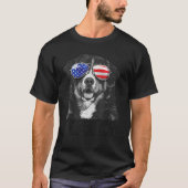 T-shirt Bernese Mountain Dog 4 juillet Merica Hommes Améri (Devant)