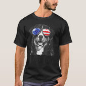 T-shirt Bernese Mountain Dog 4 juillet Merica Hommes Améri (Devant)