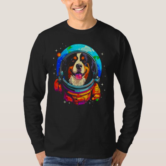 T-shirt Bernese Mountain Dog Astronaut (Devant)
