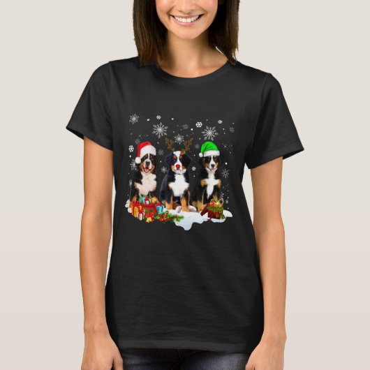 T-shirt Bernese Mountain Dog Christmas Cute Fullprint (Devant)
