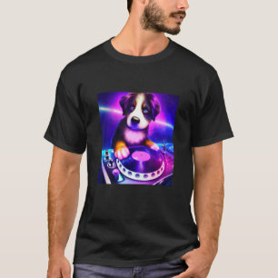T-shirt Bernese Mountain dog DJ Vaporwave Aesthétique Boys