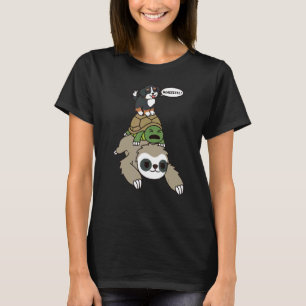 T-shirt Bernese Mountain Dog équitation Sloth Tortoise