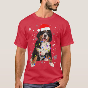 T-shirt Bernese Mountain Dog Joyeux Noël Neige d'hiver G