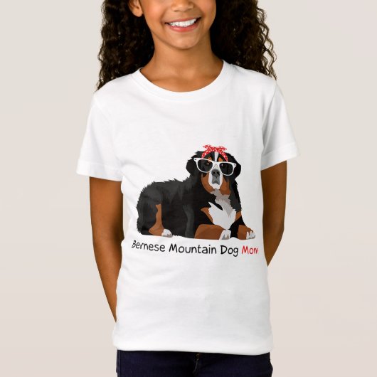 T-Shirt Bernese Mountain Dog Maman Bandana Pet Lover Cadea (Devant)